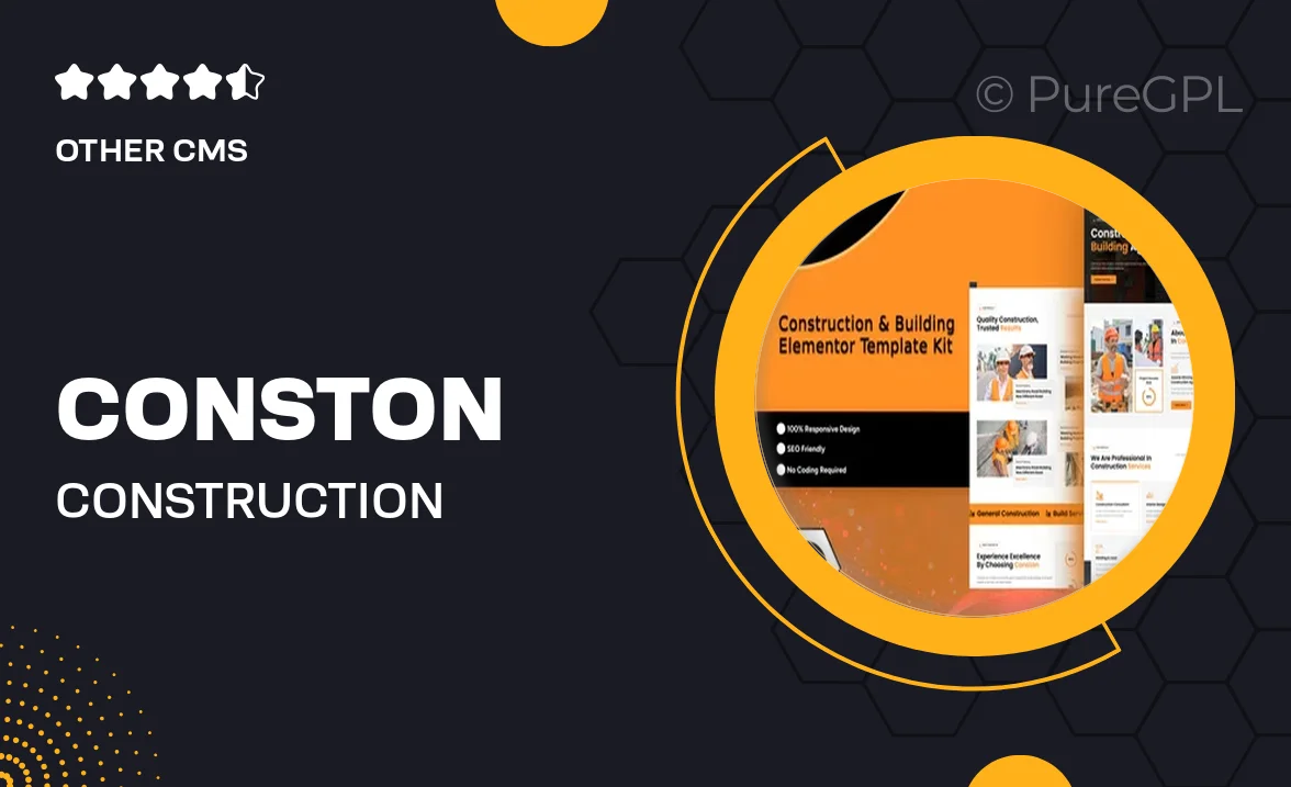 Conston – Construction Building Elementor Template Kit