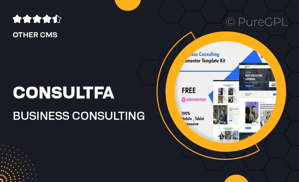 Consultfa – Business Consulting Elementor Template Kit