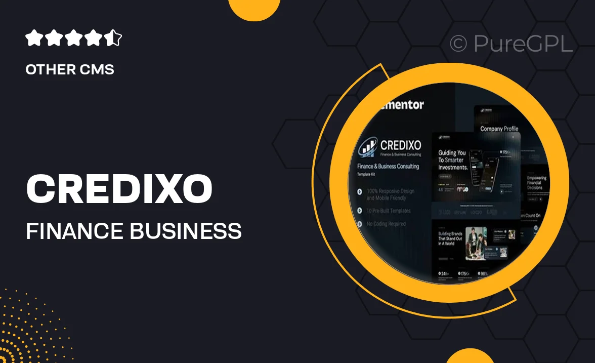 Credixo – Finance & Business Consulting Elementor Template Kit