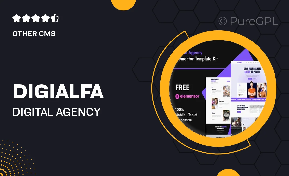 DigiAlfa – Digital Agency Elementor Template Kit