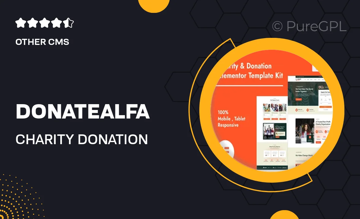 DonateAlfa – Charity & Donation Elementor Pro Template Kit