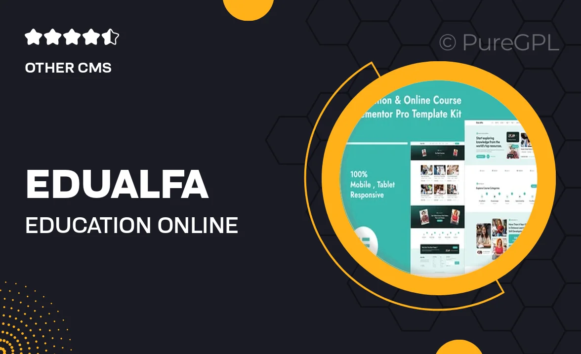 EduAlfa – Education & Online Course Elementor Pro Template Kit