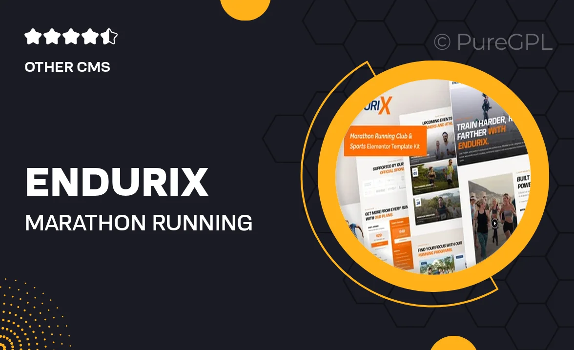 Endurix – Marathon Running Club & Sports Elementor Template Kit