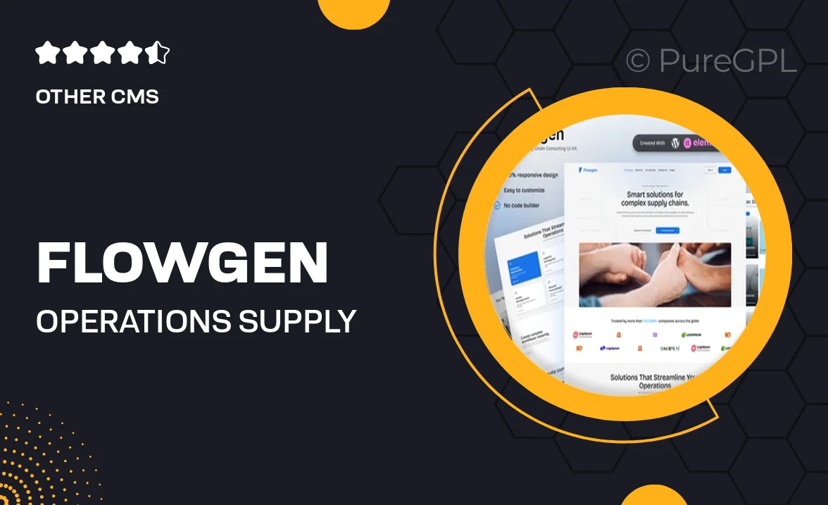 Flowgen – Operations & Supply Chain Consulting Elementor Template Kit