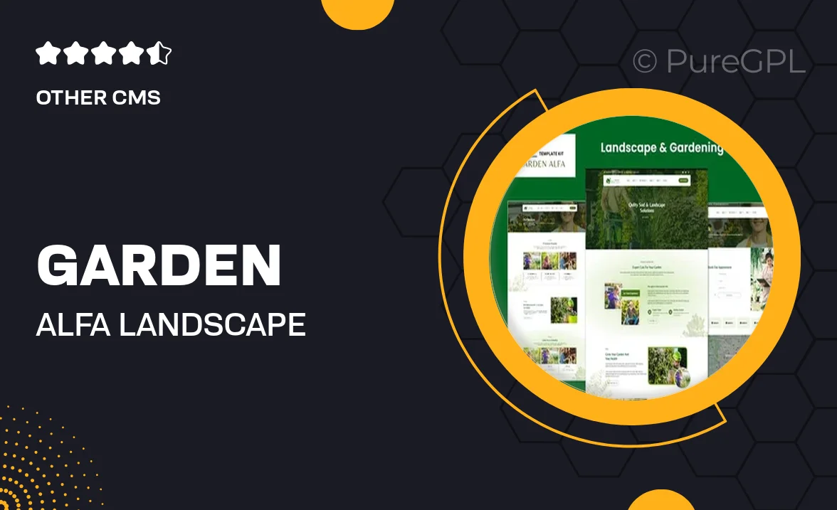 Garden Alfa – Landscape & Gardening Elementor Template Kit