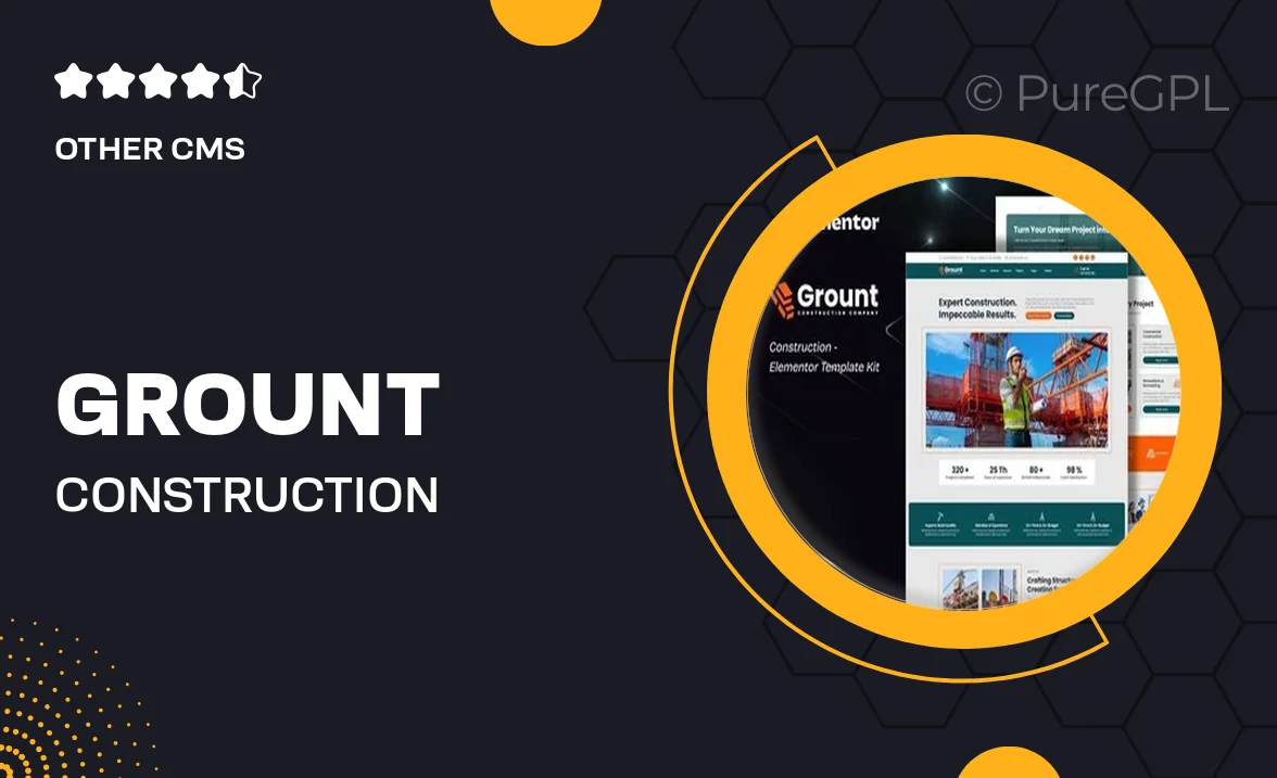 Grount – Construction Elementor Template Kit