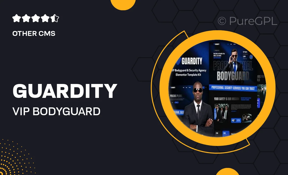 Guardity – VIP Bodyguard & Security Agency Elementor Template Kit