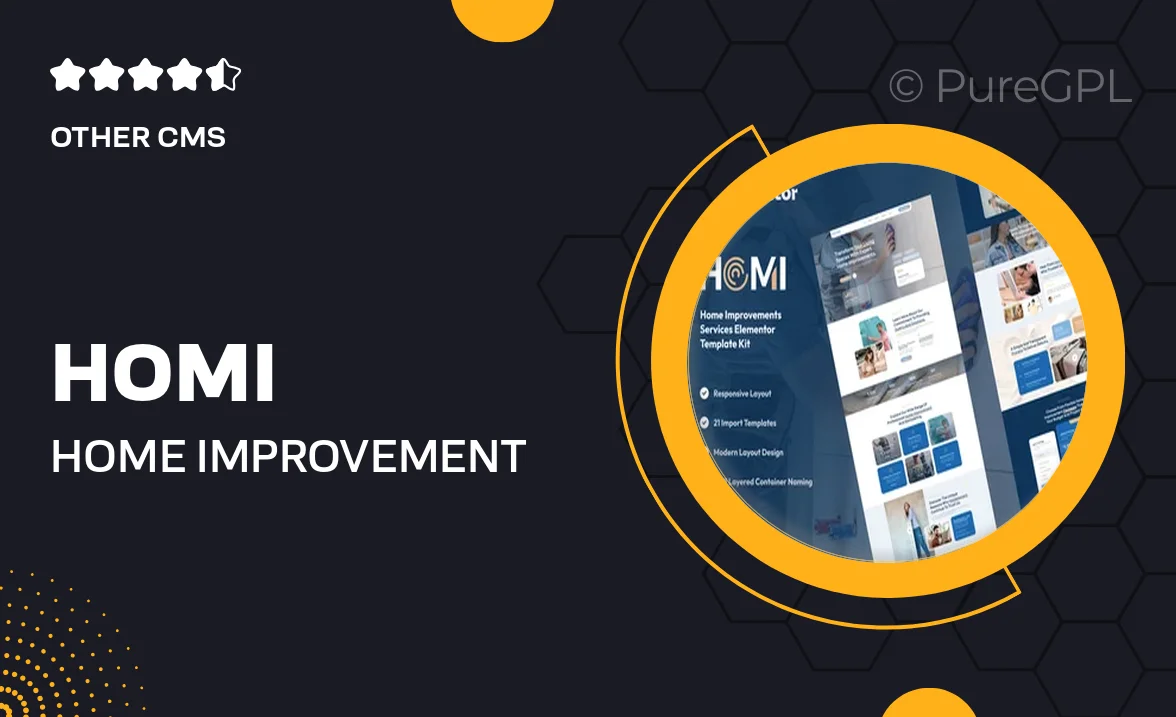 Homi – Home Improvement & Repair Services Elementor Template Kit