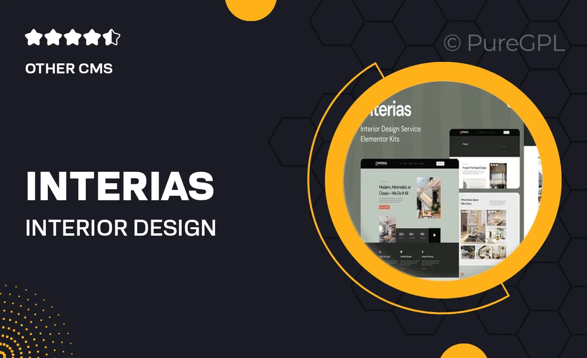 Interias – Interior Design Service Elementor Template Kit