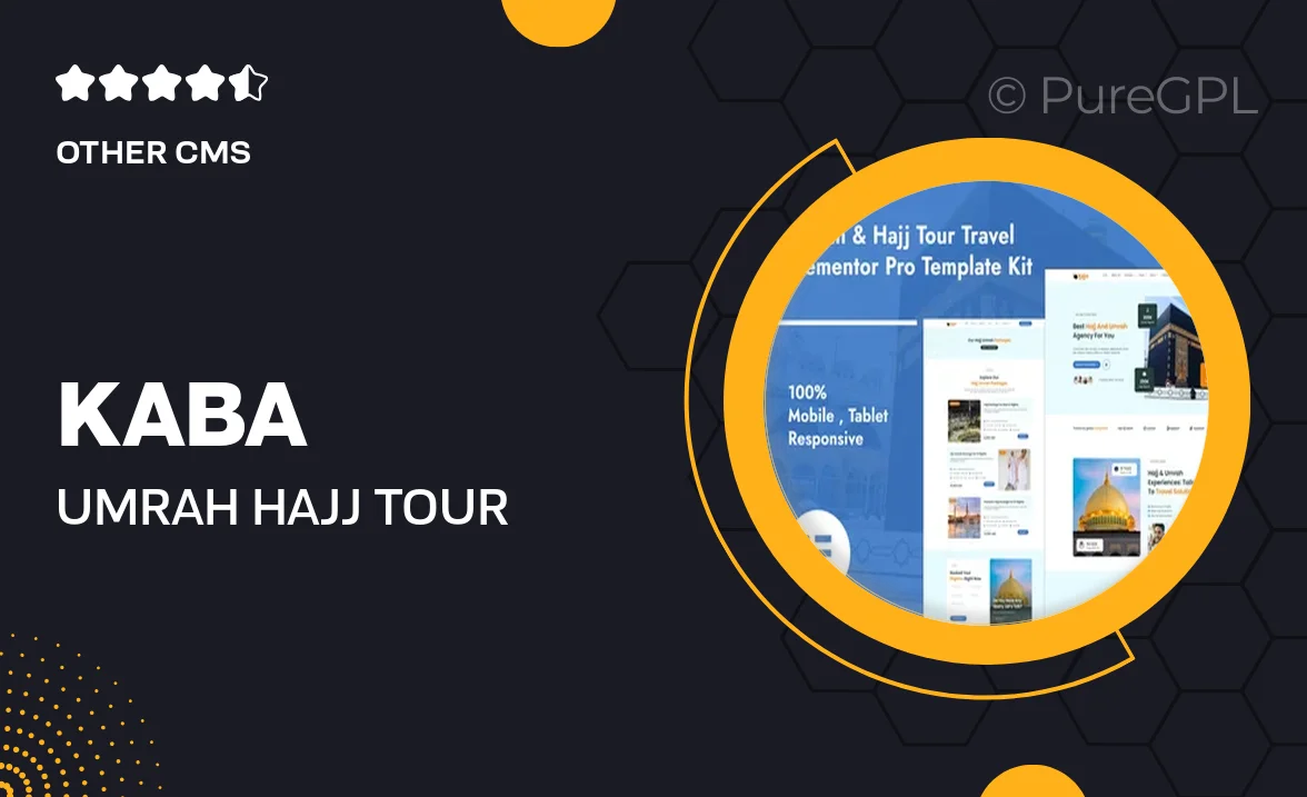 Kaba – Umrah & Hajj Tour Travel Elementor Pro Template Kit