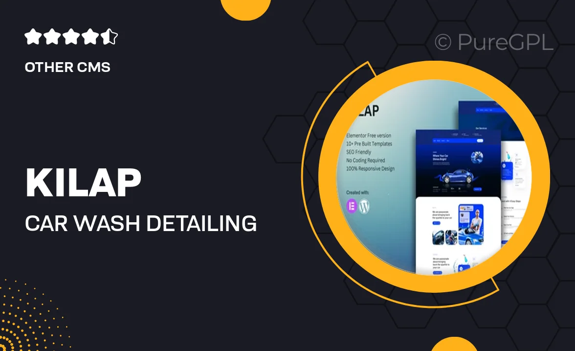 Kilap – Car Wash & Detailing Service Elementor Template Kit
