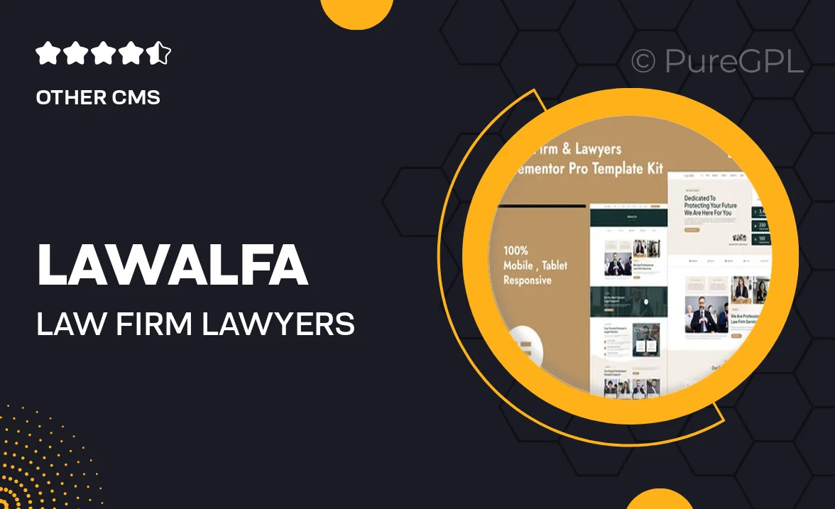 LawAlfa – Law Firm & Lawyers Elementor Pro Template Kit