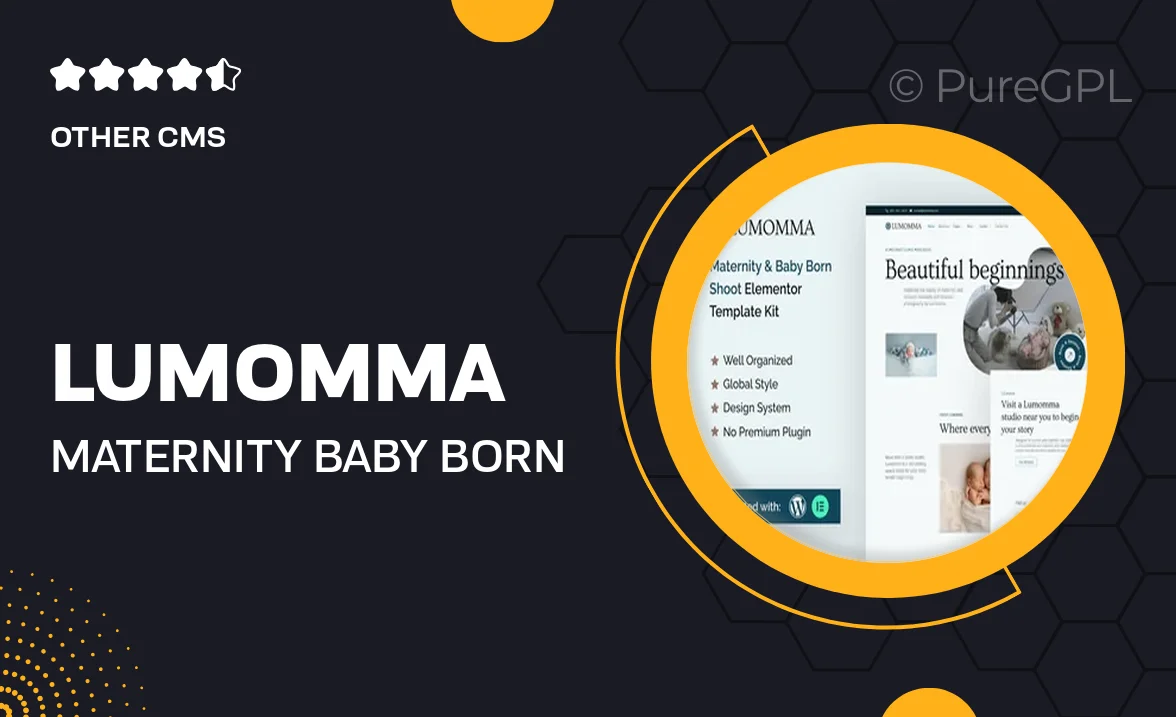Lumomma Maternity & Baby Born Shoot Elementor Template Kit