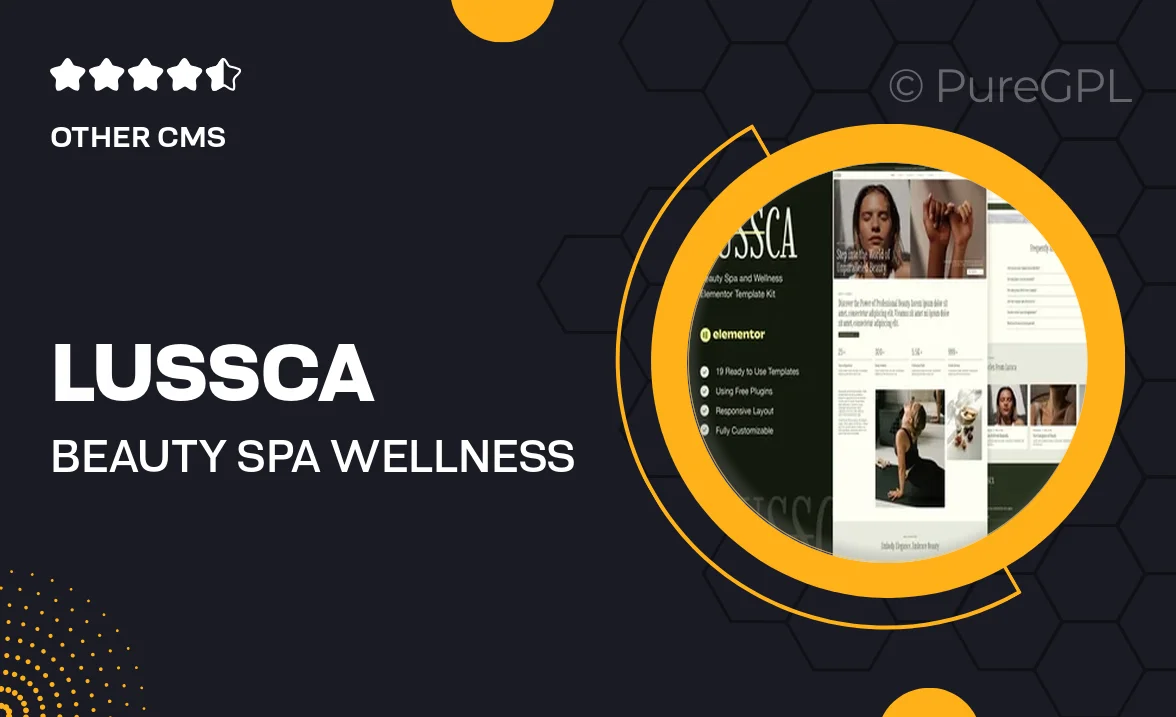 Lussca – Beauty Spa & Wellness Elementor Template Kit
