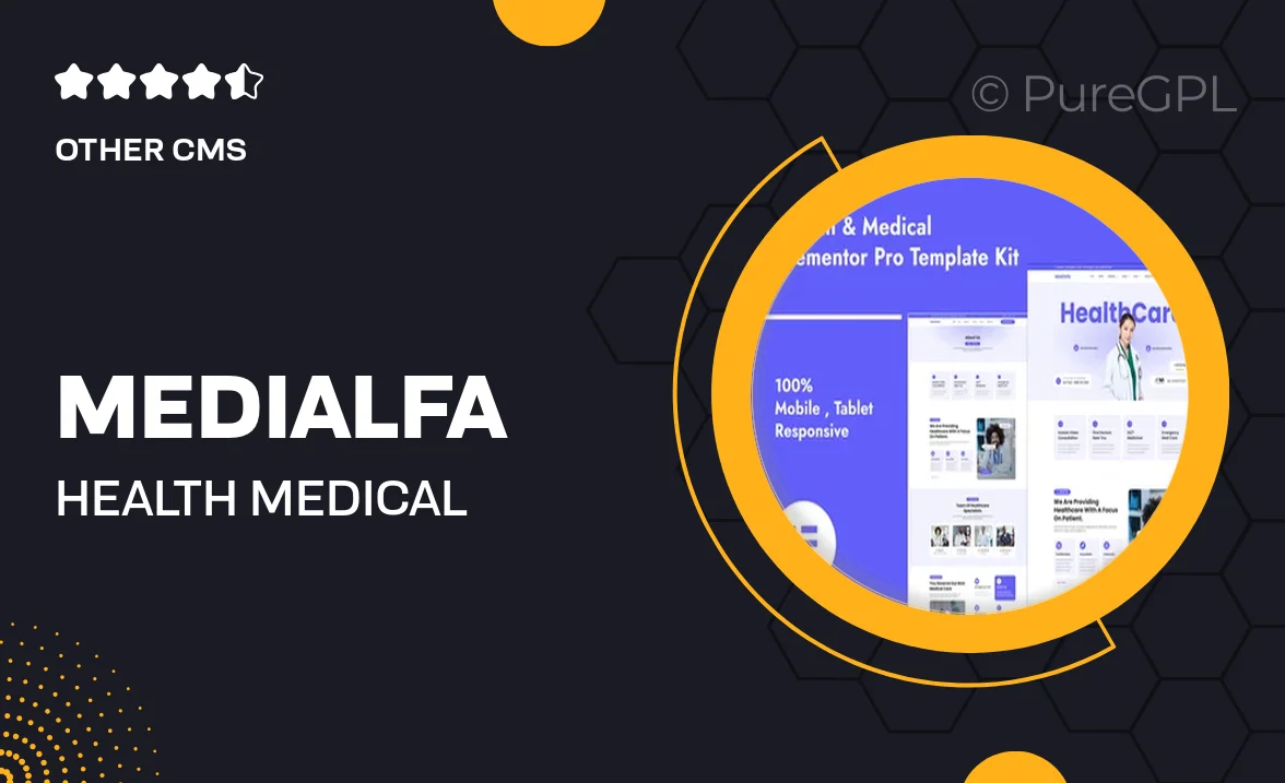MediAlfa – Health & Medical Elementor Pro Template Kit
