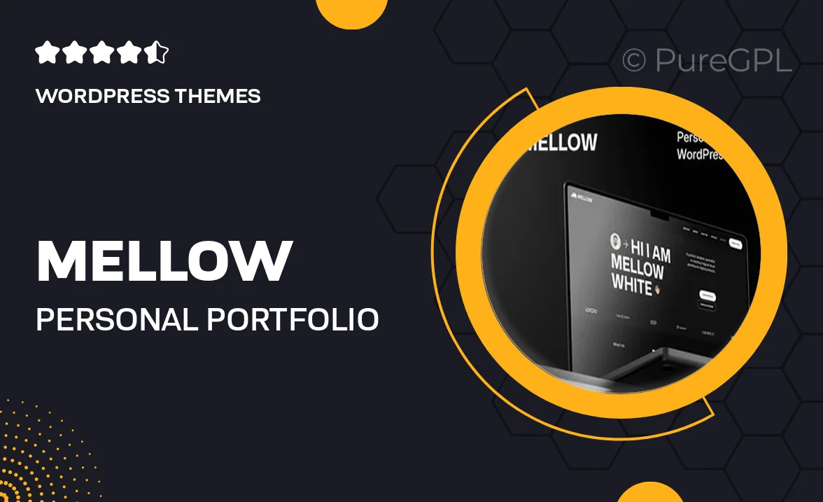 Mellow – Personal Portfolio WordPress Theme