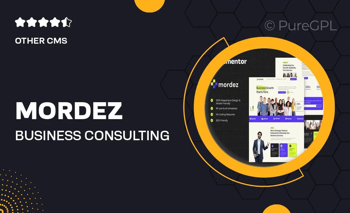 Mordez – Business Consulting Elementor Template Kits