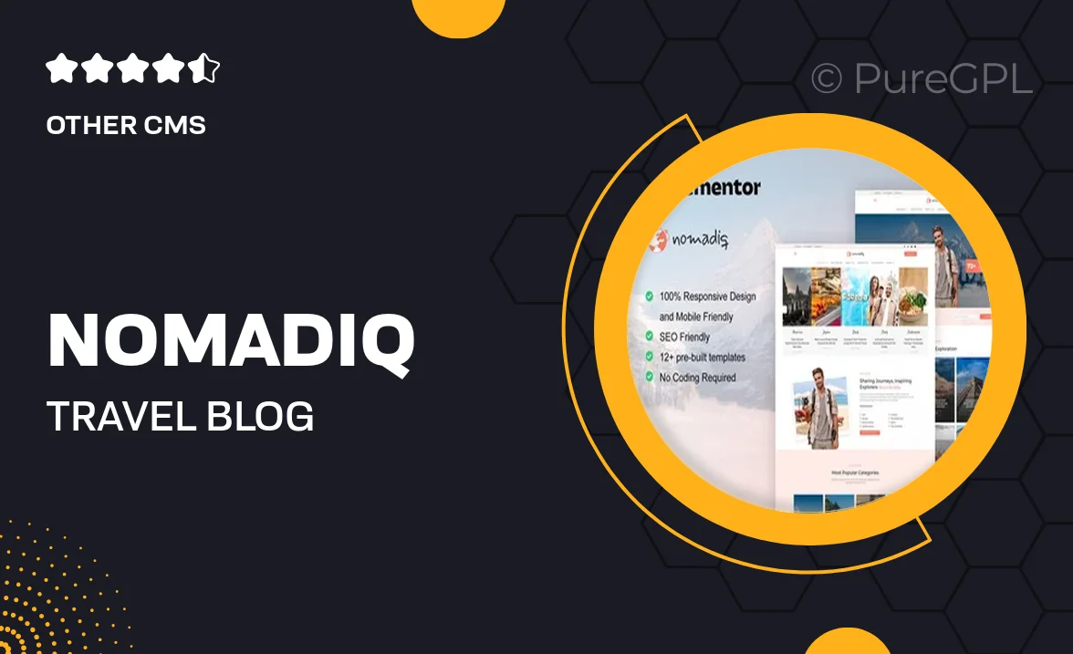 Nomadiq – Travel Blog & Magazine Elementor Pro Template Kit