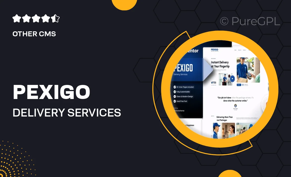 Pexigo – Delivery Services Elementor Template Kit