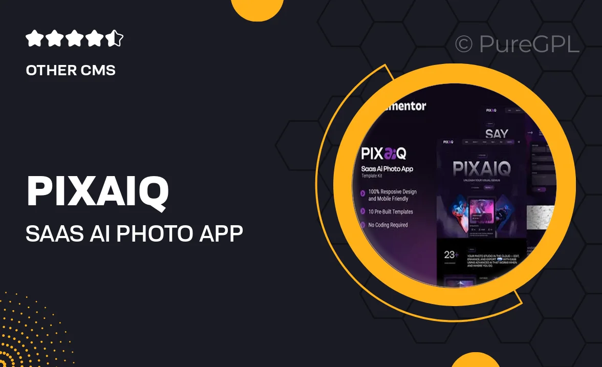 Pixaiq – Saas AI Photo App Elementor Template Kit