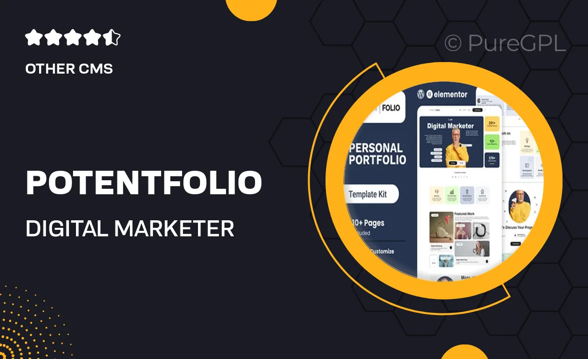 PotentFolio – Digital Marketer Portfolio Elementor Template Kit