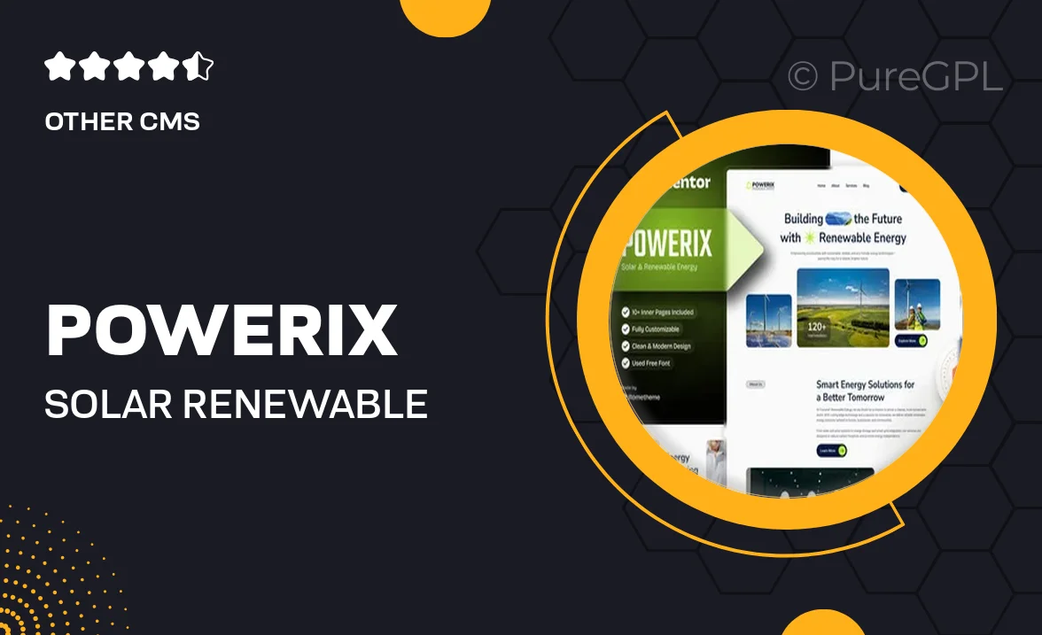 Powerix – Solar & Renewable Energy Elementor Template Kit