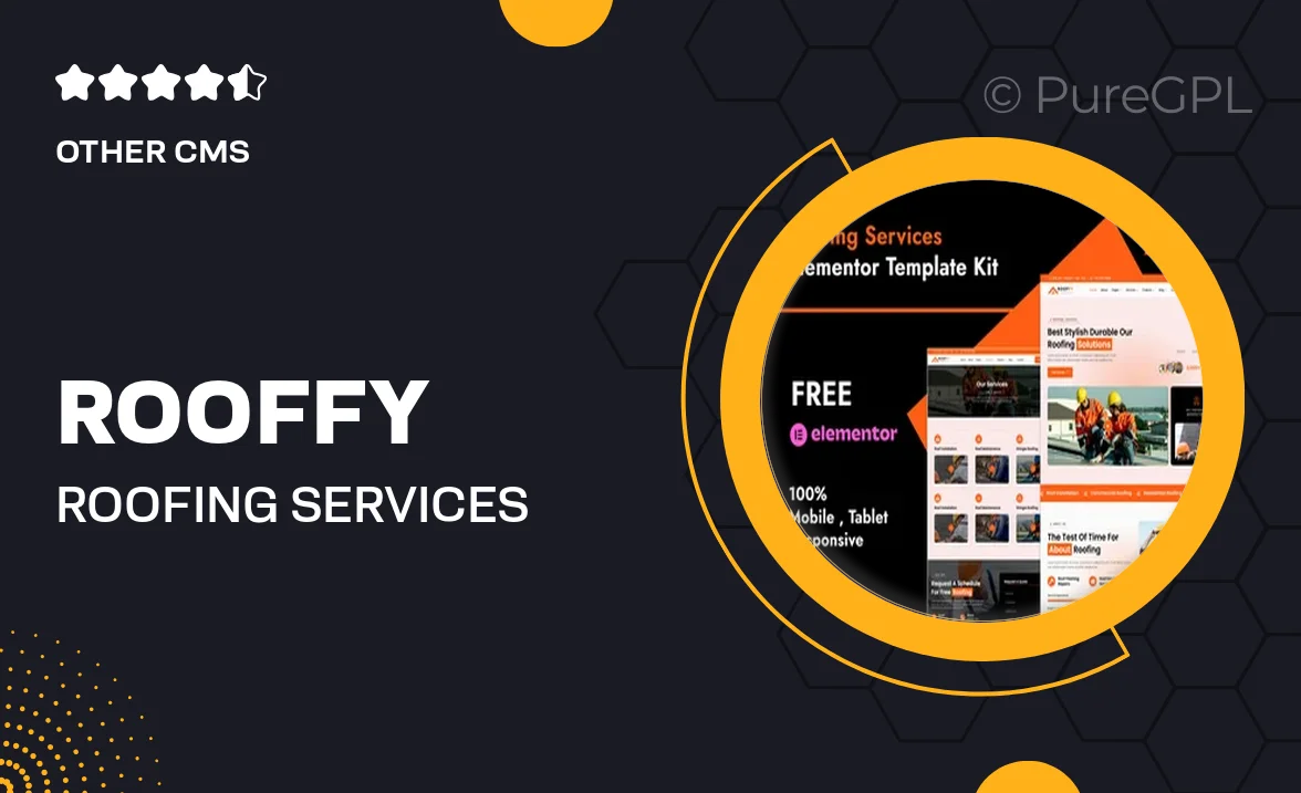 Rooffy – Roofing Services Elementor Template Kit