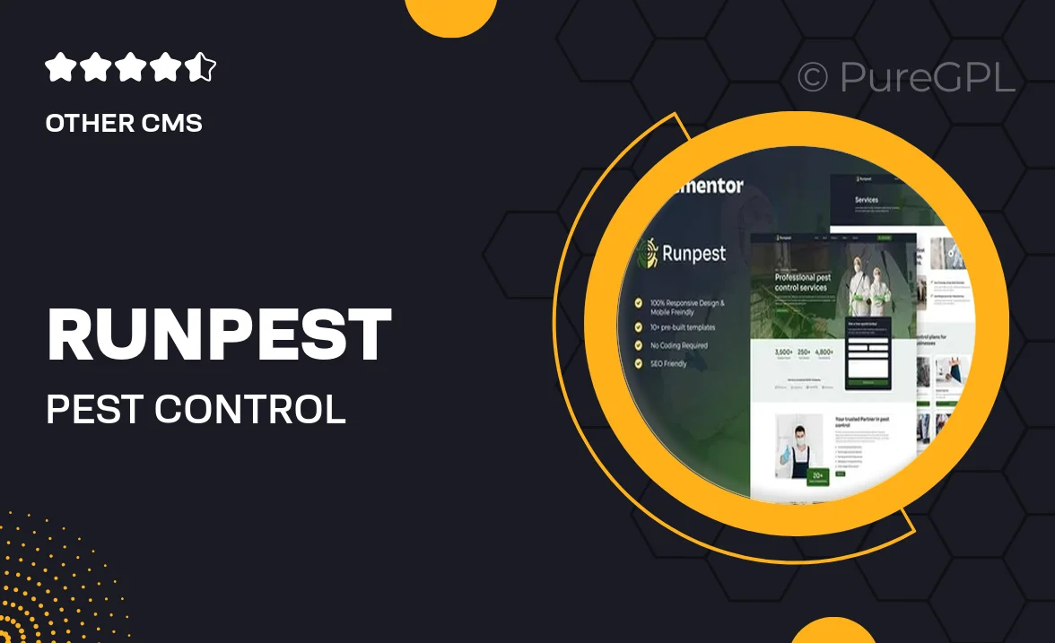 Runpest – Pest Control Service Elementor Template Kit
