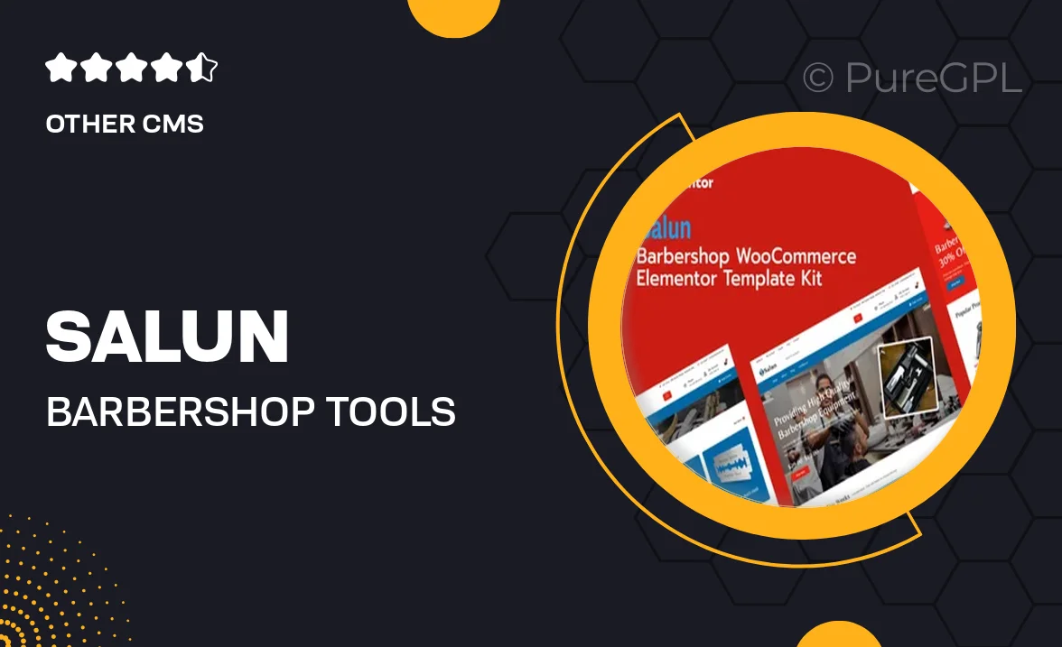 Salun – Barbershop Tools & Equipments Store WooCommerce Elementor Pro Template Kit
