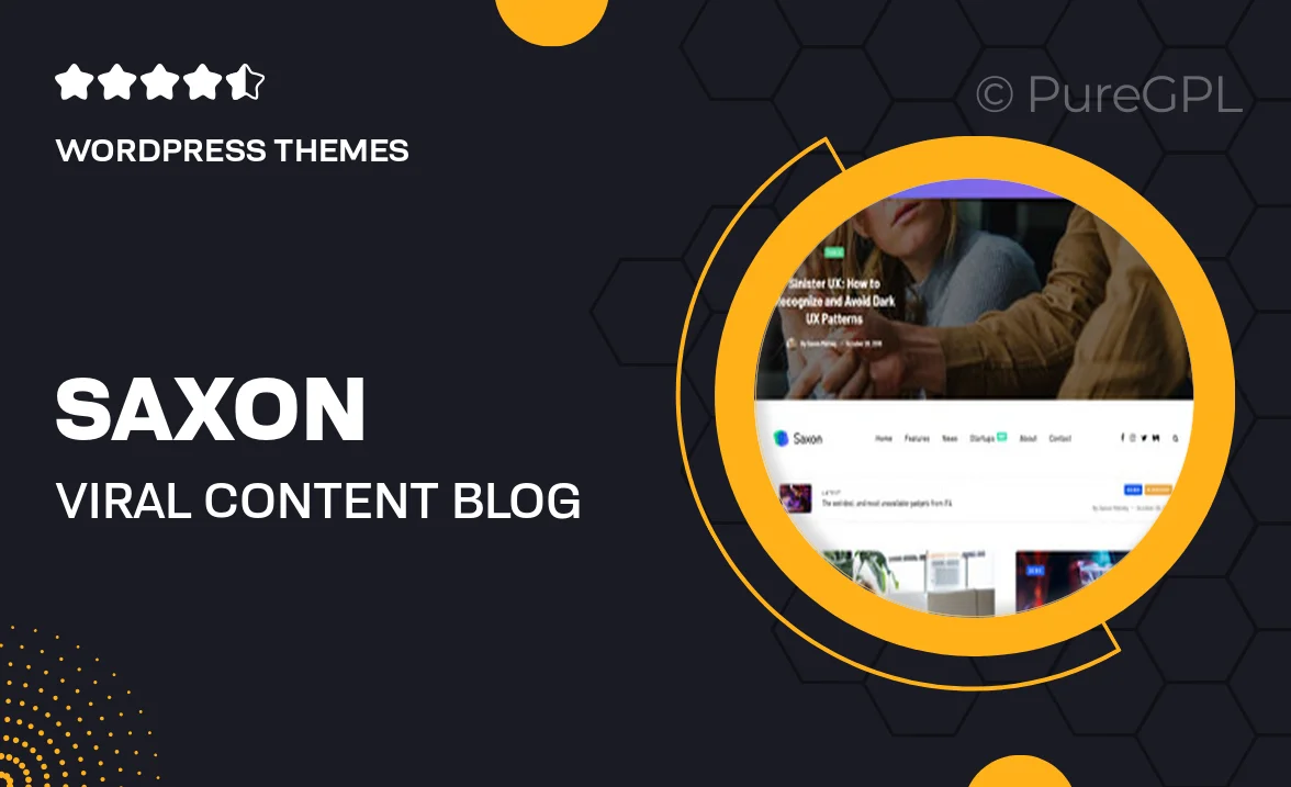 Saxon – Viral Content Blog & Magazine Marketing WordPress Theme