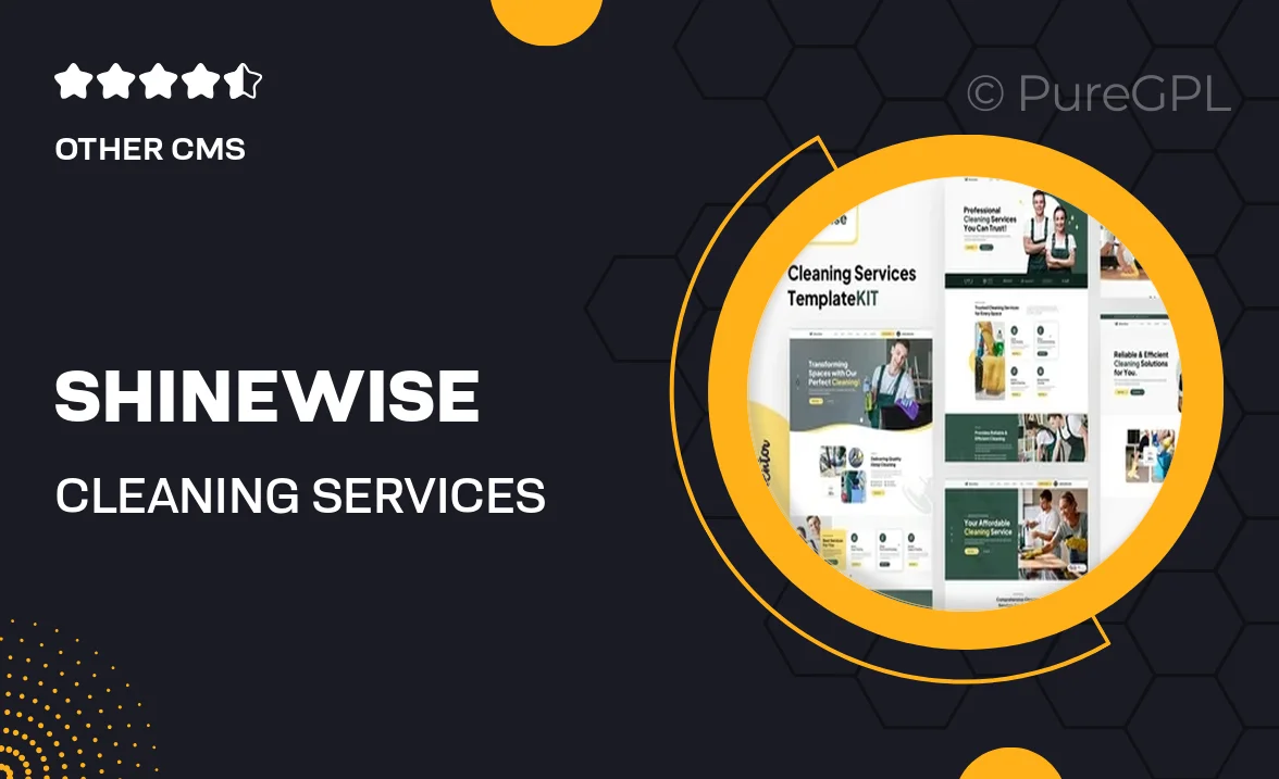 Shinewise – Cleaning Services Elementor Template Kit