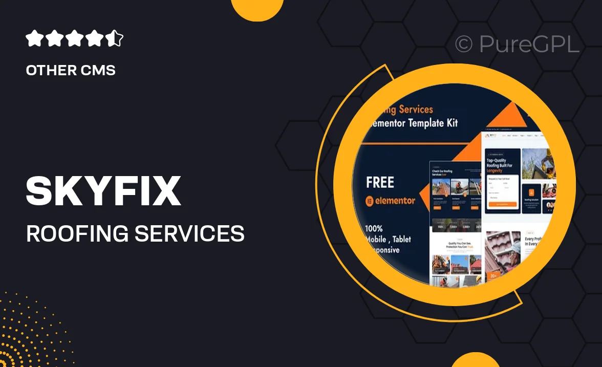 SkyFix – Roofing Services Elementor Template Kit