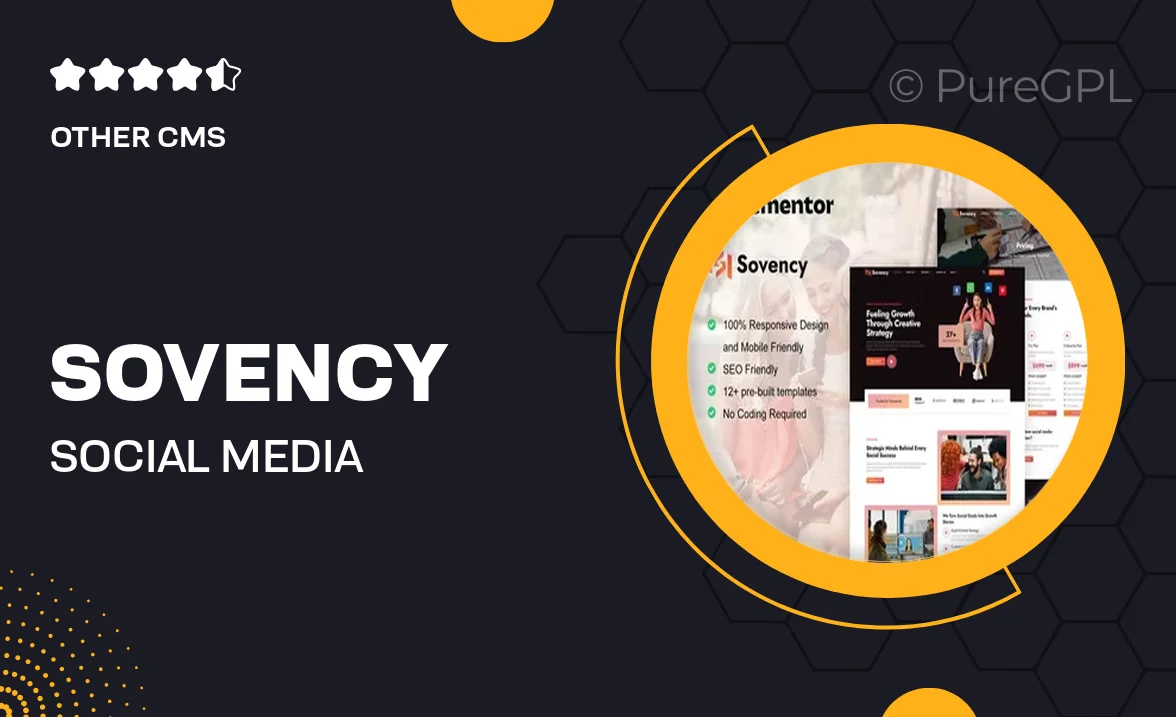 Sovency – Social Media Marketing Agency Elementor Pro Template Kit