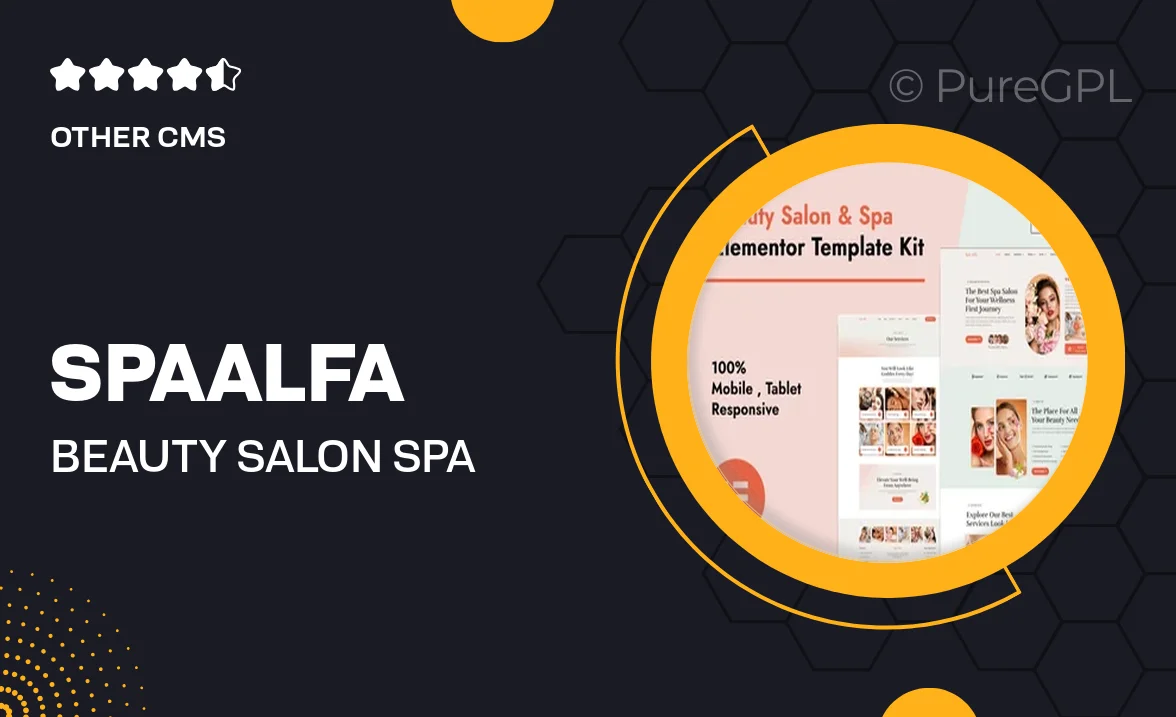 SpaAlfa – Beauty Salon & Spa Elementor Pro Template Kit