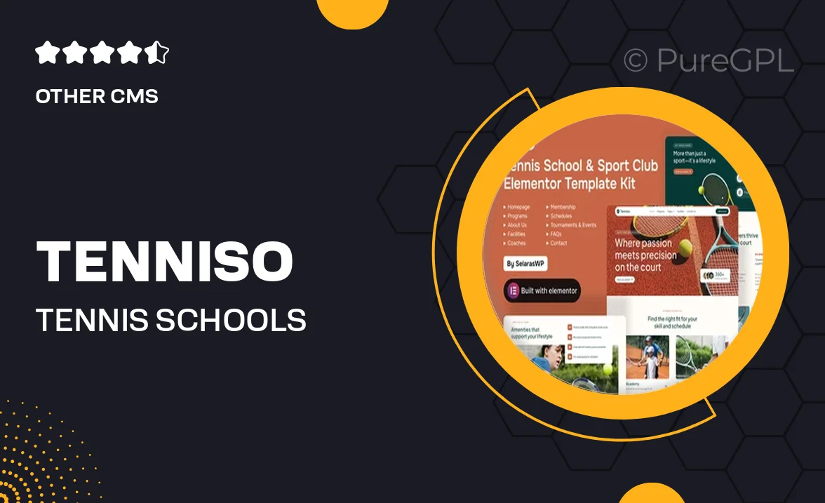 Tenniso – Tennis Schools & Sport Club Elementor Pro Template Kit