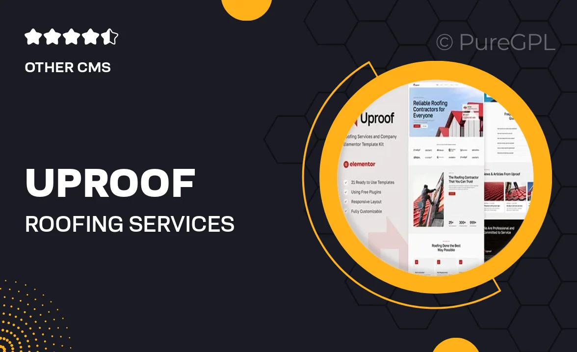 Uproof – Roofing Services & Company Elementor Template Kit