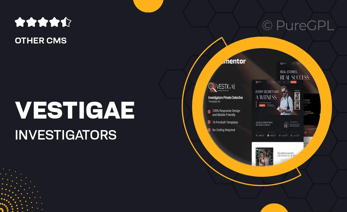 Vestigae – Investigators Private Detective Elementor Template Kit