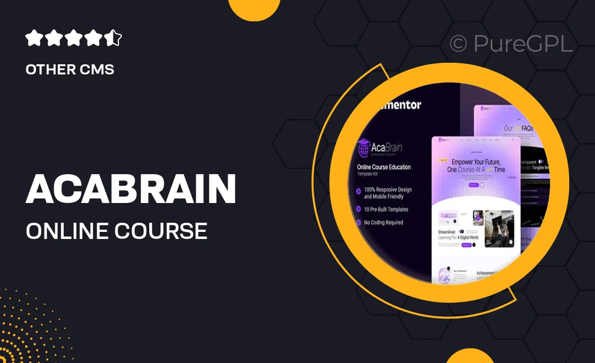 Acabrain – Online Course Education Elementor Template Kit