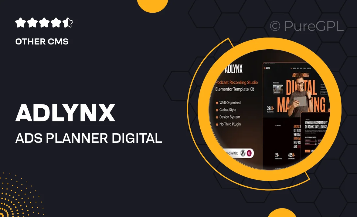 Adlynx – Ads Planner & Digital Marketing Elementor Template Kit