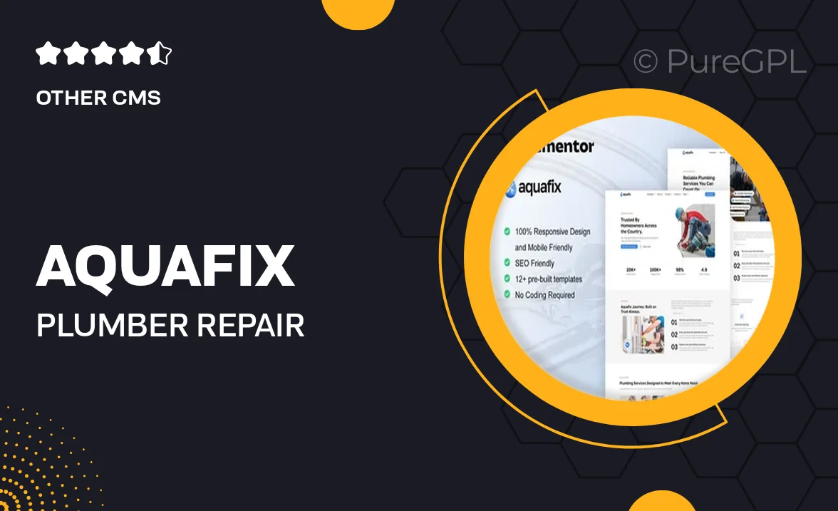 Aquafix – Plumber & Repair Service Elementor Template Kit