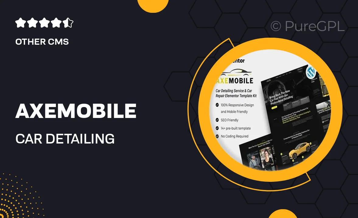 Axemobile – Car Detailing Service & Car Repair Elementor Template Kit