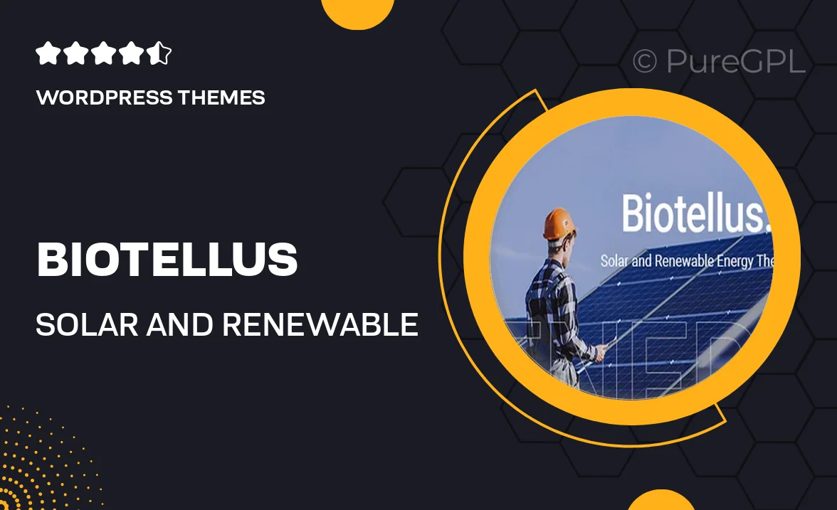 Biotellus – Solar and Renewable Energy WordPress Theme