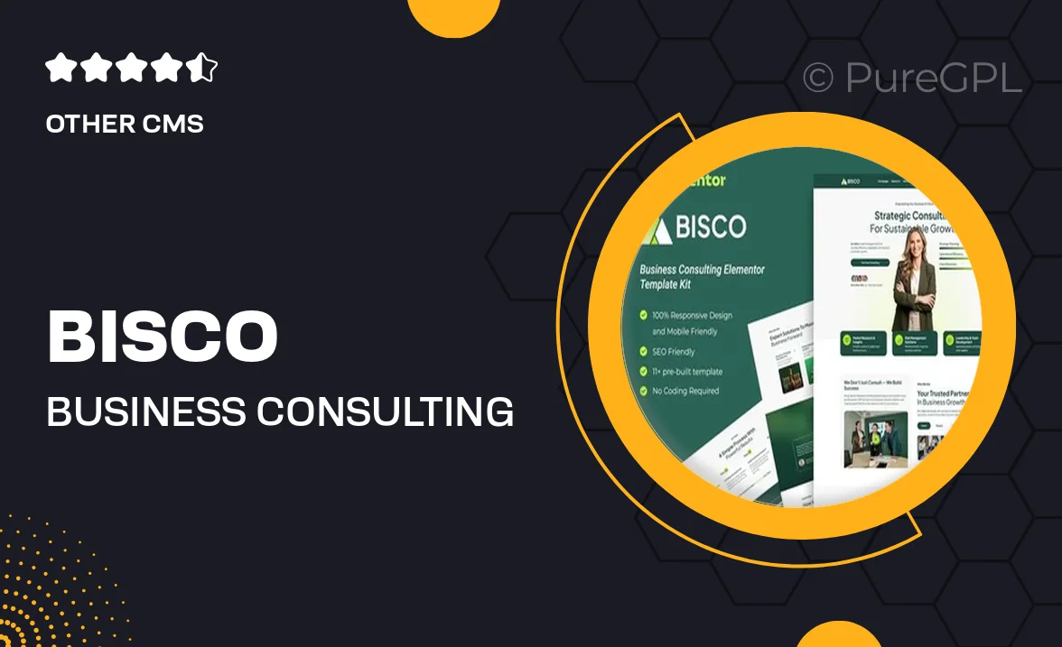Bisco – Business Consulting Elementor Template Kit