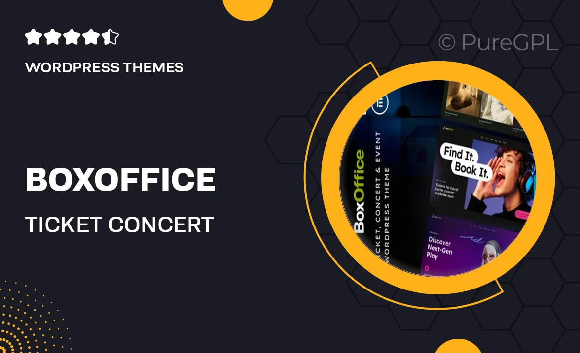 BoxOffice – Ticket, Concert & Event WordPress Theme
