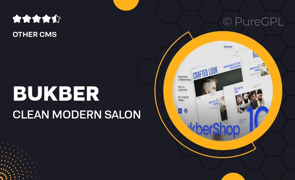 Bukber – Clean Modern Salon & Barbershop Elementor Template Kit