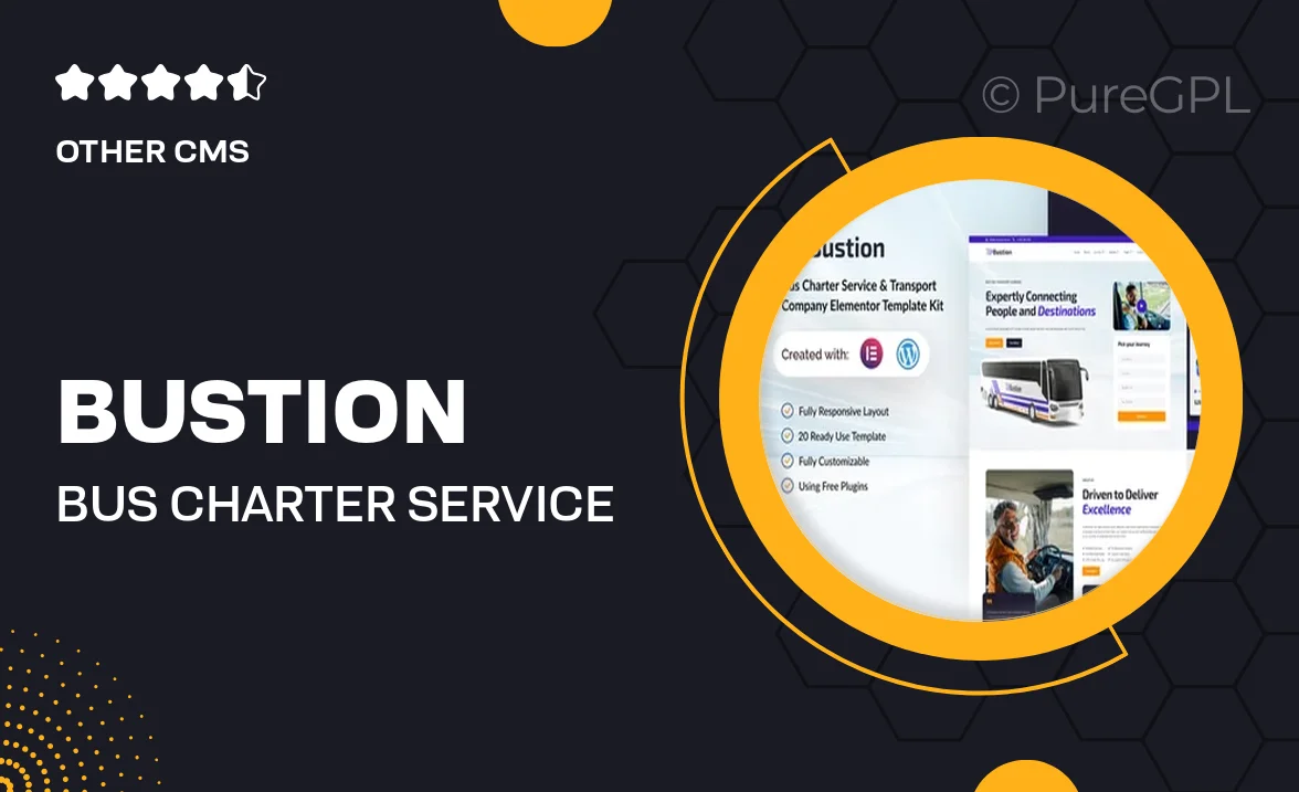 Bustion – Bus Charter Service & Transport Company Elementor Template Kit