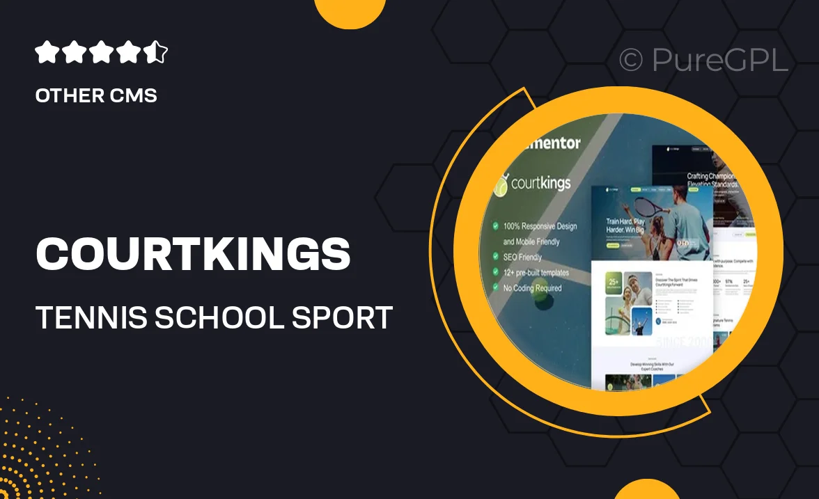 CourtKings – Tennis School & Sport Club Elementor Pro Template Kit