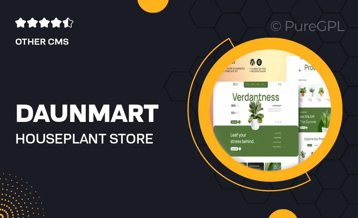 Daunmart – Houseplant Store Ecommerce Elementor Pro Template Kit