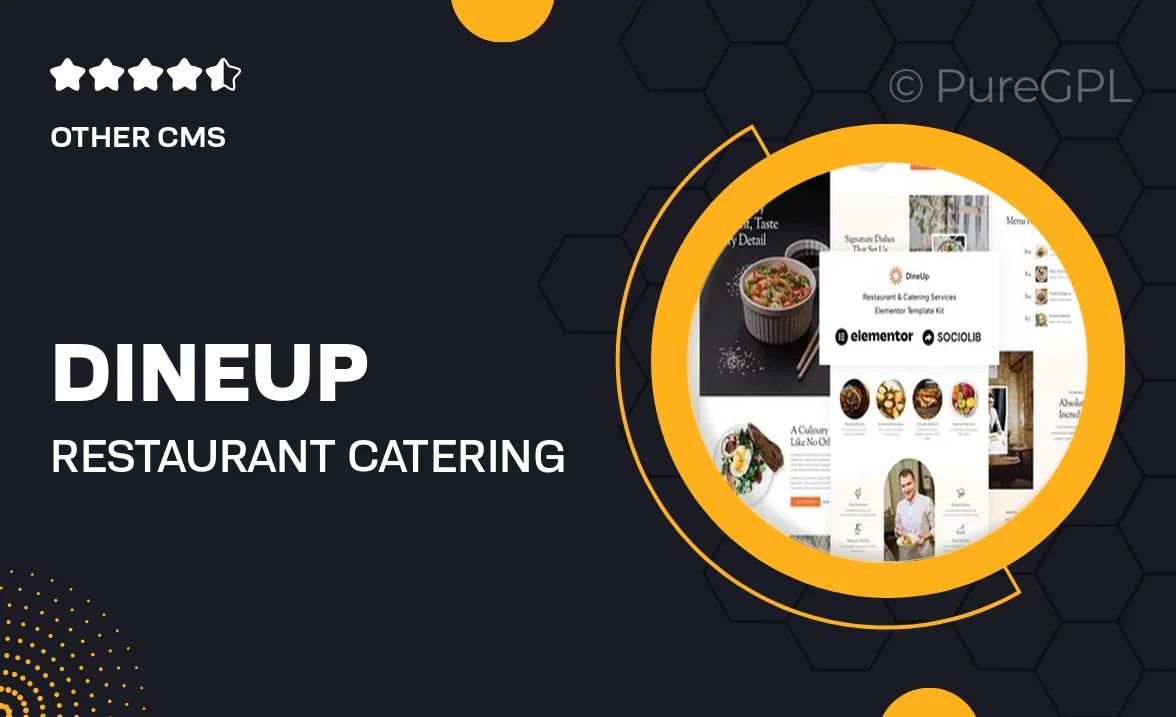 DineUp – Restaurant & Catering Service Elementor Template Kit