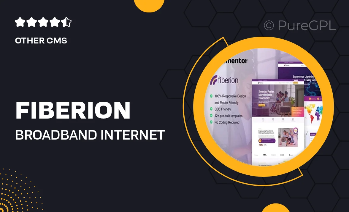 Fiberion – Broadband & Internet Service Provider Elementor Pro Template Kit